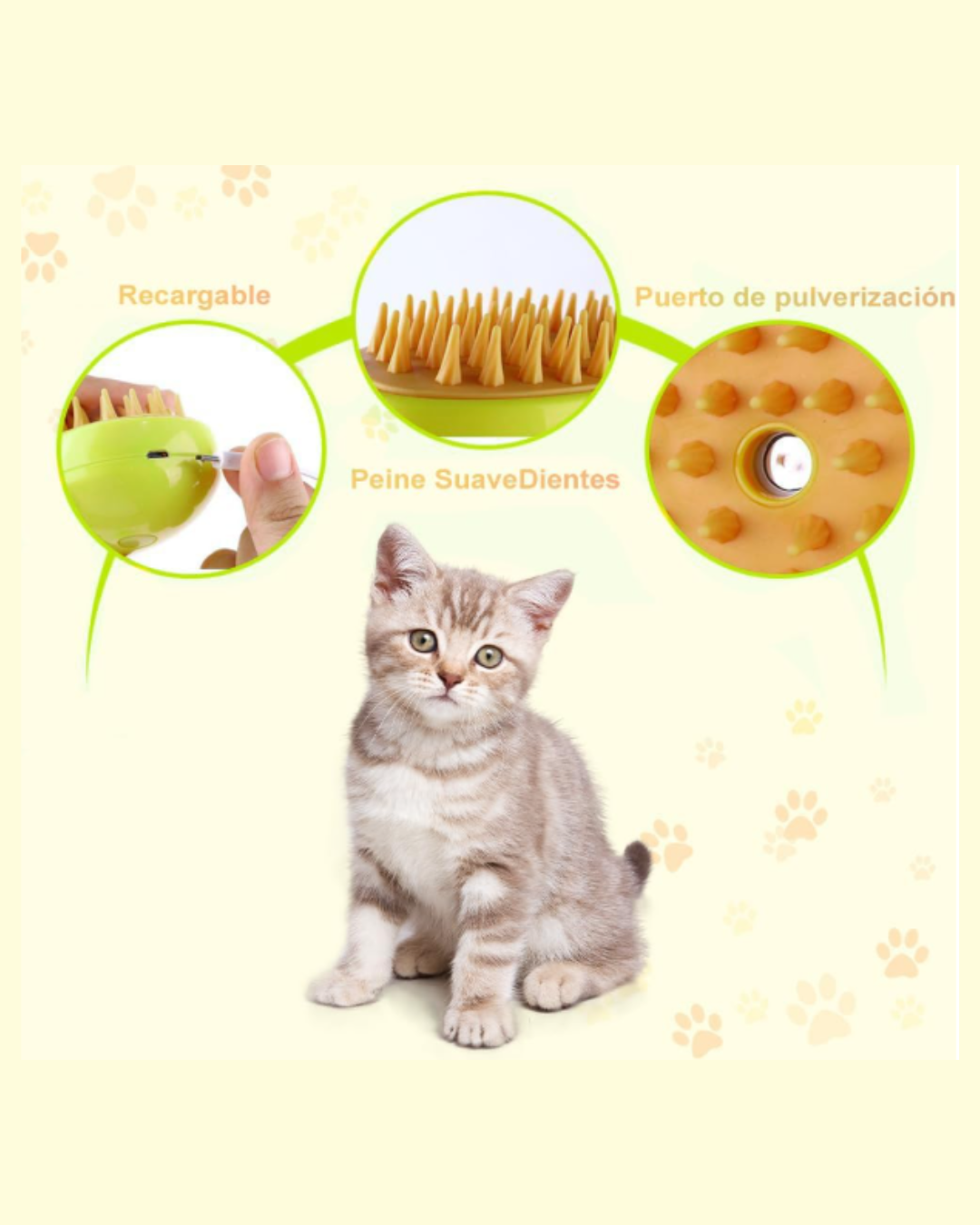 Cepillo de Vapor para Mascotas