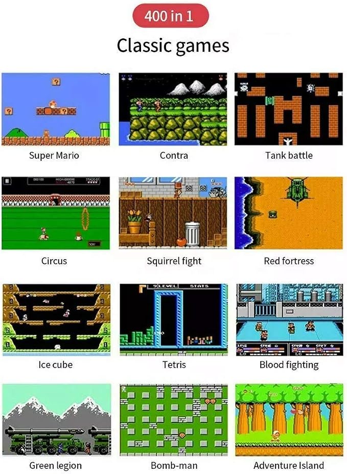 Consola Game Box 400 Juegos Color Azar