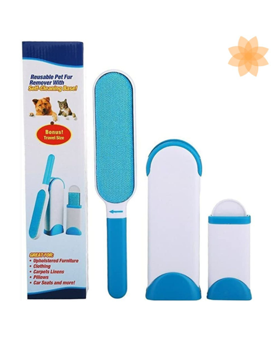 Quitapelos Reutilizable para Mascotas con Base Autolimpiable