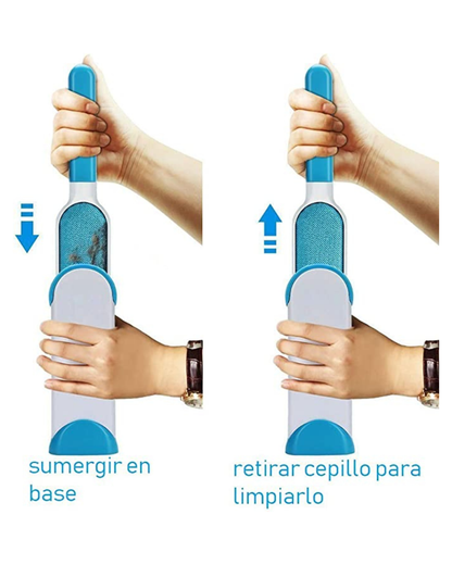 Quitapelos Reutilizable para Mascotas con Base Autolimpiable