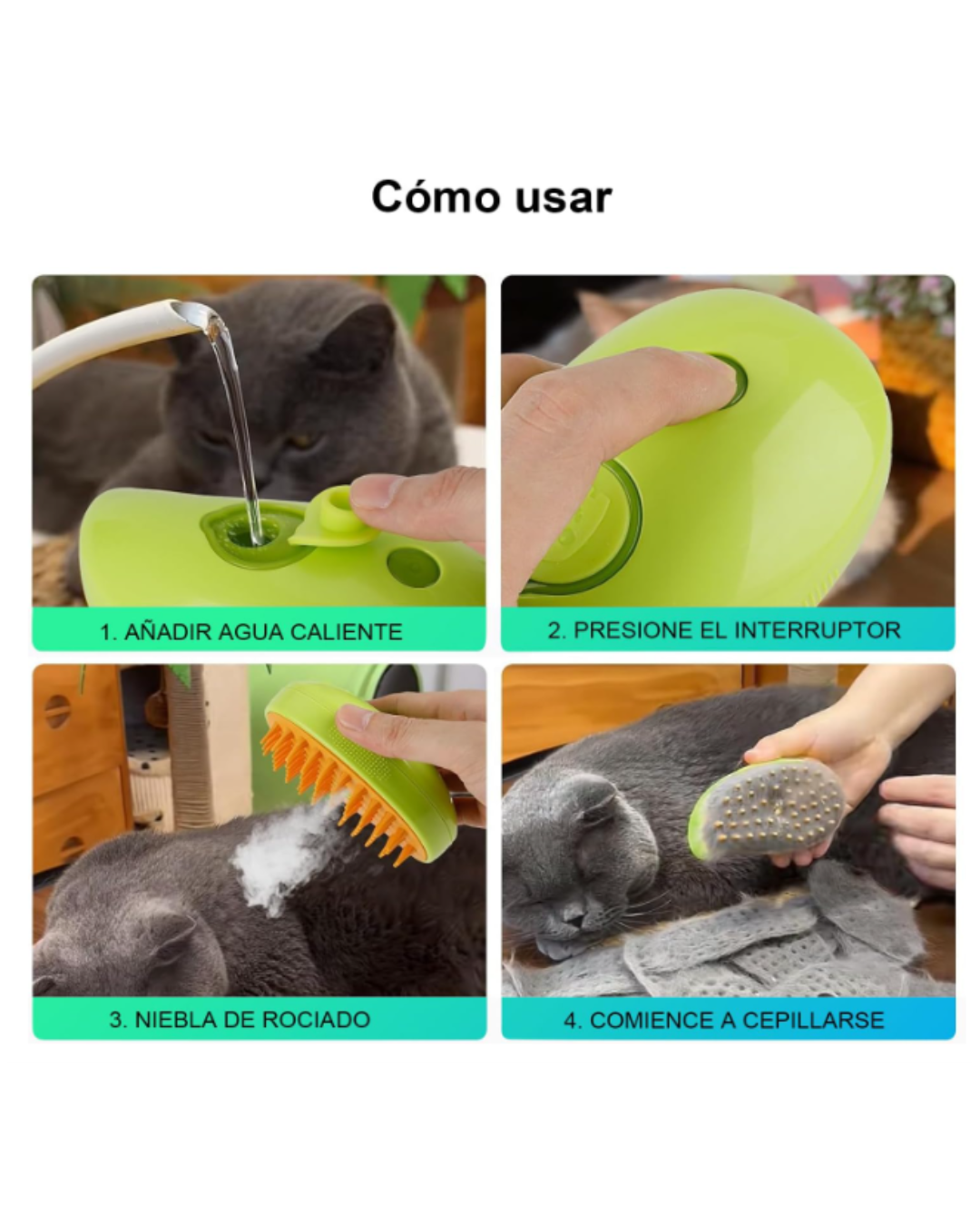 Cepillo de Vapor para Mascotas