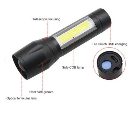 Lampara Tactica Recargable Usb